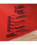 57 PCS Extra Thick 1/4&#39;&#39; Pegboard Hooks Accessories Attachment for Hangi... - £33.09 GBP