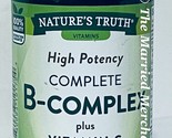 Nature&#39;s Truth High Potency Complete B Complex + C 100 caplets 9/2026 FR... - £10.20 GBP
