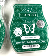 Scentsy Wax Bars Aloe Vera &amp; Ivy Four Bars Fresh Fruity Home Fragrance - $22.49