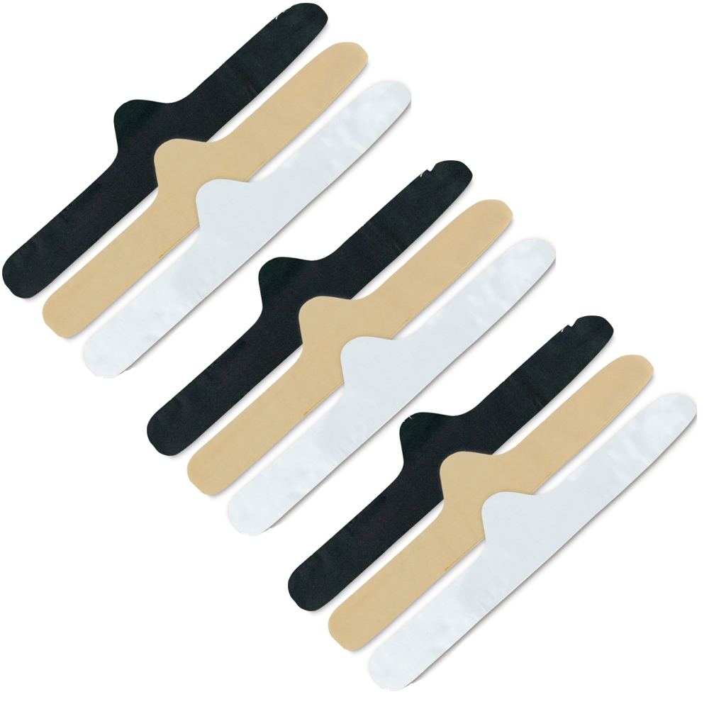 100% Cotton Bra Liner 9-Pack (3 x Black, 3 x Beige, 3 x White) - XLarge