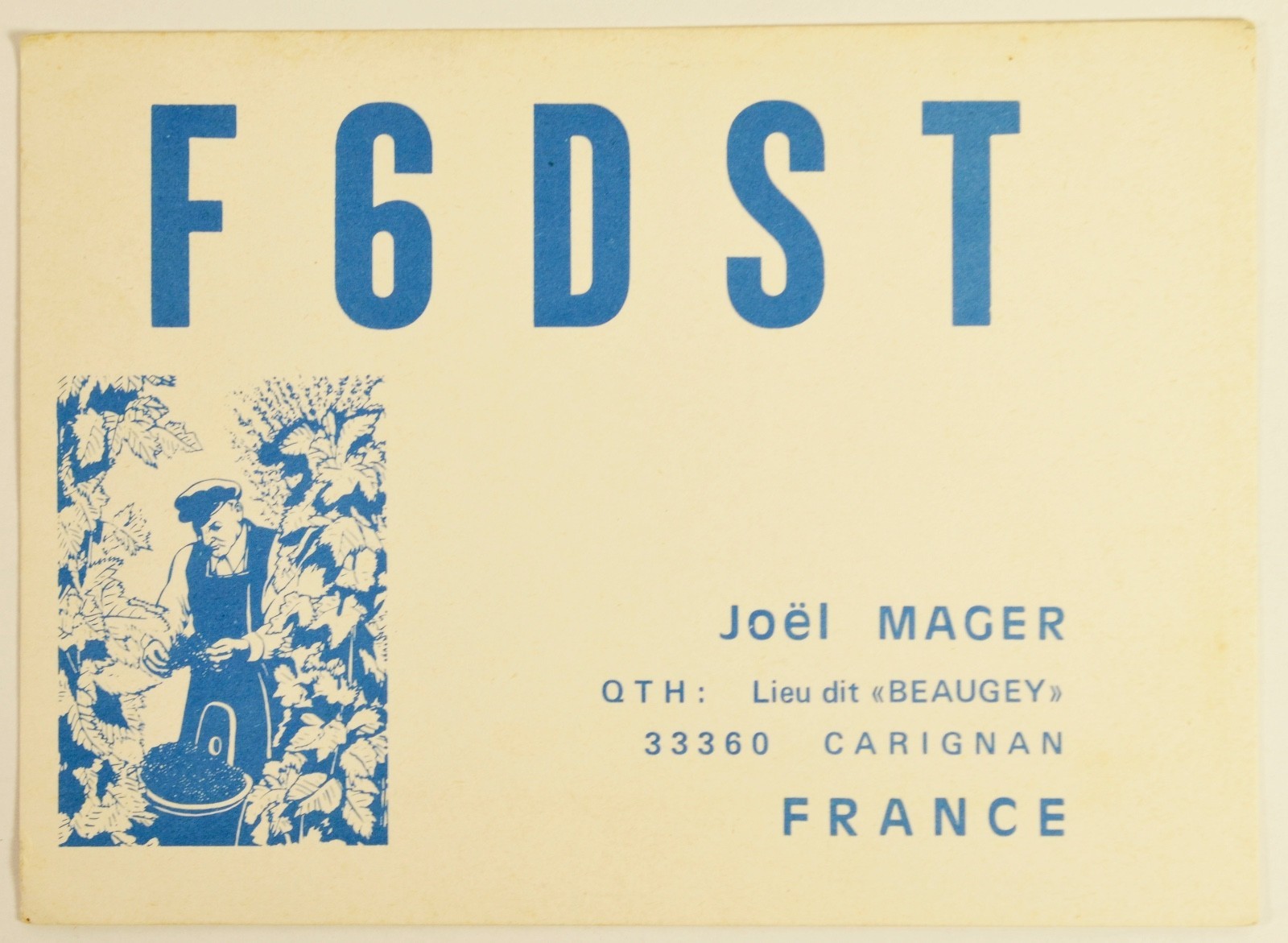 Vintage France Postcard QSL Card Amateur Radio 1970&#39;s - $2.97