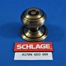 SCHLAGE - A170N GEO  Antique Brass - Georgian Non-Turning One Sided Dummy Knob - $11.95
