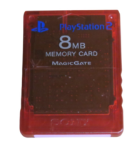 Red Sony Playstation 2 PS2 Original OEM MagicGate 8mb Memory Card Authen... - $9.85