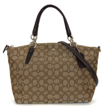 Coach F36625 Canvas Leather Handbag 2Way Women Beige One Size - $353.40