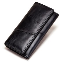KAVIS Cowhide Leather Women Clutch Wallets Lady Female Coin Purse Portomonee Cla - £31.82 GBP