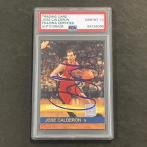 2010-11 Panini Donruss #32 Jose Calderon Signed Card AUTO GRADE 10 PSA Slabbed R - £47.95 GBP