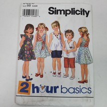 Vintage 1994 Simplicity 9020 Sewing Pattern Child Shorts Dress Top 5 6 6X - $11.30