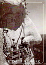 Postcard South Dakota Mount Rushmore  Artisans At Work  Black Hills 6 x 4&quot; - £3.97 GBP