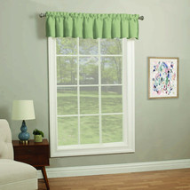Home Solid Color Textured Window Valance, Sage Green Size: 56" W x 14" L  - NEW - $12.76