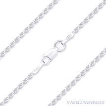 Twist-Rope 1.2mm Diamond-Cut Italian Chain Necklace in 925 Italy Sterlin... - $17.22+