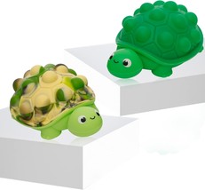 Pop Fidget Toys, 3D Silicone Turtle Push Bubbles Sensory Toy Pop Stress Ball Anx - £23.18 GBP