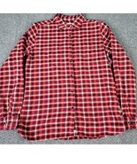 Woolrich Pemberton Shirt Women&#39;s Med Flannel Red Black Plaid Secret Pocket - $326.32 MXN