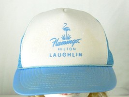 Vintage Flamingo Hilton Hipster SnapBack Trucker Mesh Cap Hat Casino 80 Laughlin - £15.88 GBP