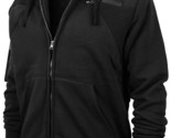 Men&#39;s Quilted Moto Sherpa Fleece Lined Zip Up Black Hoodie Jacket - M - $25.98