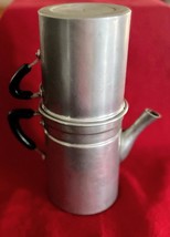 Vintage Aluminum Napoletana Italian Coffee Pot Espresso Maker Flip Drip ... - $409.40 MXN