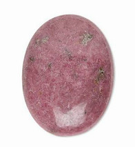 30x40mm Rhodonite Cab, 40x30mm  dusty pink stone cabochon - £3.99 GBP