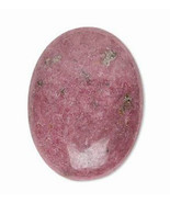 30x40mm Rhodonite Cab, 40x30mm  dusty pink stone cabochon - £3.91 GBP