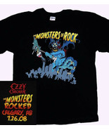 OZZY OBOURNE MONSTERS OF ROCK CALGARY 2008 BLACK EXTRA LARGE XL T SHIRT NEW - $24.54 CAD