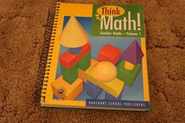 Think Math! Teacher Guide Volume 1 Harcourt School Publisher Grade 3 - £31.25 GBP
