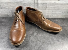 Steve Madden Harken Chukka Desert Ankle Boots Men 10.5M Brown Leather Shoes - $37.44