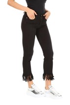 The Frame Denim Le High Skinny Fringe Jean in Black Size 27. $350 - $34.64