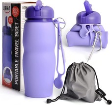 Lisha Portable Bidet For Travel, Peri Bottle, Rolls-Up Compactly For, Purple - £29.56 GBP