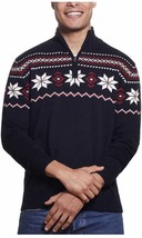 Weatherproof Holiday Heavyweight Quarter Zip Pullover Sweater( LT  , Black) - £27.60 GBP