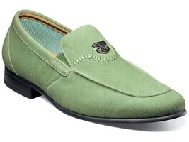 Men&#39;s Stacy Adams Quincy Moc Toe Bit Slip On Shoes Pistachio 25602-335 - £83.92 GBP