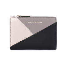  Three-Color Stitching Women&#39;s Ins Short Wallet Contrast Color Small Clu... - £20.43 GBP