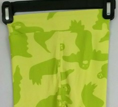 New LuLaRoe Leggings Lime Green With Ghosts Design Kids Size L/XL - £12.20 GBP