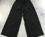 Ann Taylor Pants Womens 4 Black Relaxed Wide Leg High Rise Paper Bag Wai... - $33.65