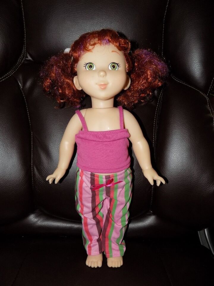 18" Jakks Pacific 2008 Fancy Nancy Doll W/Striped Pajama Set EUC - £29.57 GBP