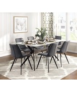Modern Gray Dining Set: 7pc Table &amp; Chairs - €1.168,81 EUR