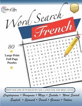 Large Print FRENCH Word Search Puzzles: Digital Printable Download - £7.39 GBP