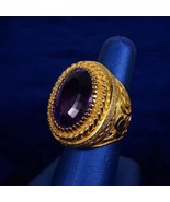 4Ct Oval Schliff Labor Erstellt Amethyst Herren Bishop Vintage Ring 14K ... - $2,902.10 MXN