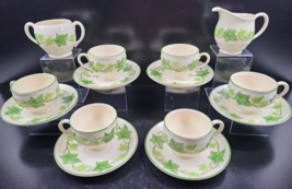 (14) Pc Franciscan Ivy Cups Saucers Creamer Sugar Bowl Set Vintage American Lot - £51.58 GBP