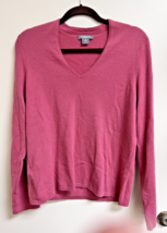 Ann Taylor Woman&#39;s SX XL Cashmere Medium Pink Pullover Sweater - $28.22