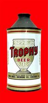 Trophy Beer of Chicago IL Conetop Can Themed 12x8in Metal Sign Mancave 3 - $24.74
