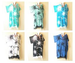 KG71 Floral Plus Batwing VNeck Kimono Dolman Women Abaya Maxi Dress Up t... - $29.90