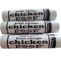 3 Tubes ChickenBone 100% Natural Moisturizing Lip Balm Free Range Chicken Poop - £12.66 GBP