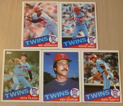 Topps 1985 Ron Washington and 4 other 1985 Twins Baseball cards set # 37 - £0.79 GBP
