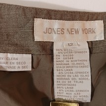 Jones New York Women's Brown Wool Blend Lined Pencil Pull-On Skirt Size 12 image 4