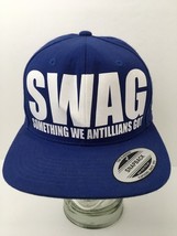 SWAG Hat Snapback Cap Something We Antillians Got Blue Large Letters EUC - $12.82