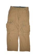 No Boundaries Pants Mens 32x28 Brown Cargo Convertible Baggy 3D Pocket Y2k - £10.86 GBP