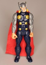 Marvel Avengers Titan Hero Series Thor 12&quot; Action Figure W/ Cape 2013 Ha... - £10.11 GBP