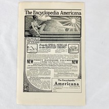 Vintage 1923 The Encyclopedia Americana Thirty Handsome Volumes Print Ad - £5.27 GBP