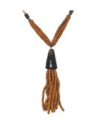 Vintage African Wooden Beaded Tribal Necklace Womens Costume Jewelry - €17,08 EUR