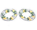 Set Of 2 Royal Norfolk Lemon Floral W/ Blue Rims 10.5” Dinner Plates-NEW... - $29.58