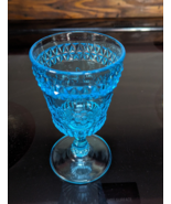 Vintage Blue Wildflower EAPG Adams &amp; Co  6&quot; Wine Glass Goblet - Multiple... - £15.21 GBP