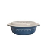 VITG NEW  PYREX Blue Snowflake Garland 2 1/2 Quart Casserole  with lid - $1,881.67 MXN